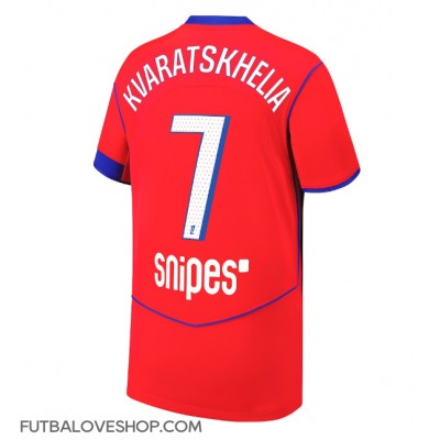 Dres Paris Saint-Germain Khvicha Kvaratskhelia #7 Tretina 2025-26 Krátky Rukáv Dres Paris Saint-Germain Khvicha Kvaratskhelia #7 Tretina 2025-26 Krátky Rukáv